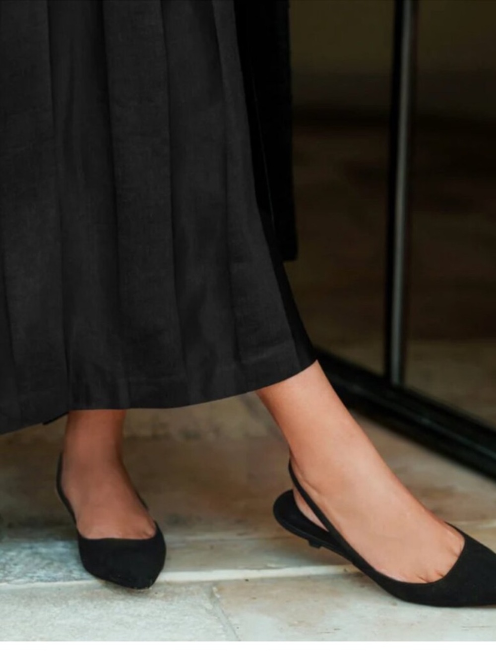 Jenni Kayne Black Slingback Heels